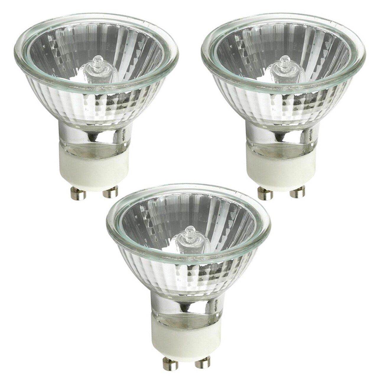 3PK - GE 81662 50W MR16 GU10 120V Flood Warm White Quartz Halogen Bulb